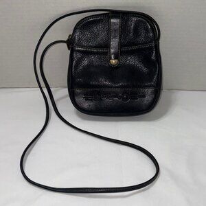 Vintage Fossil Crossbody Leather Purse Shoulder Bag Black #4042